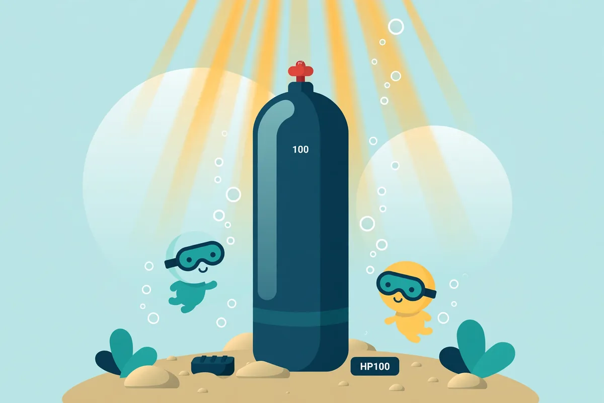 Steel HP100 scuba tank