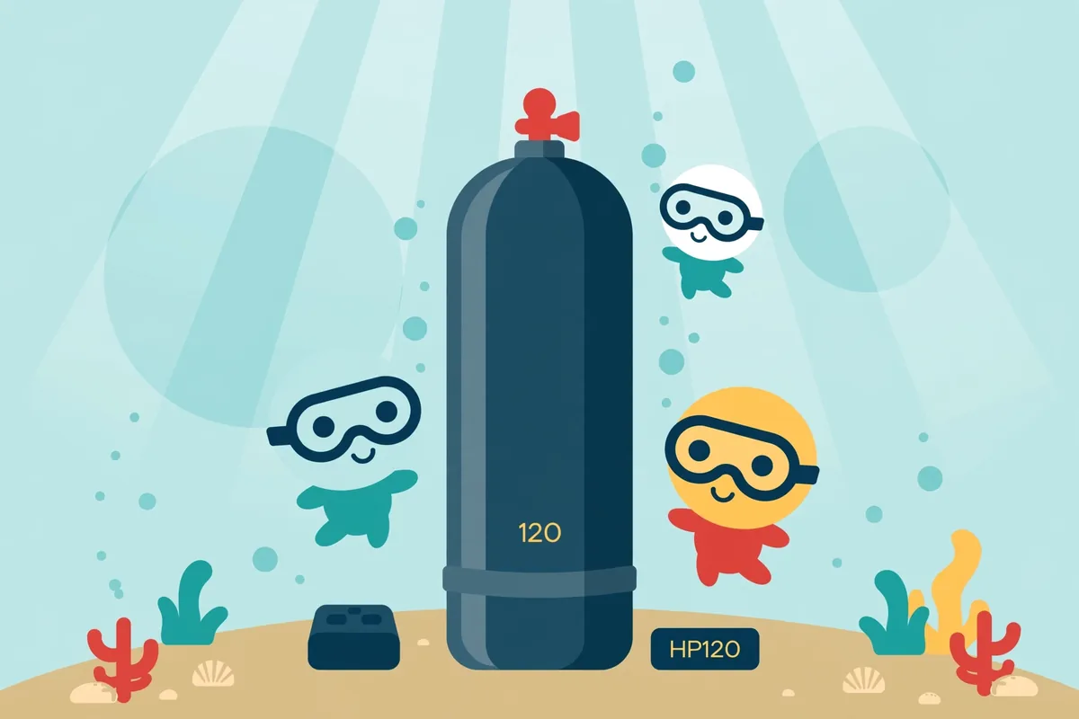Steel HP120 scuba tank
